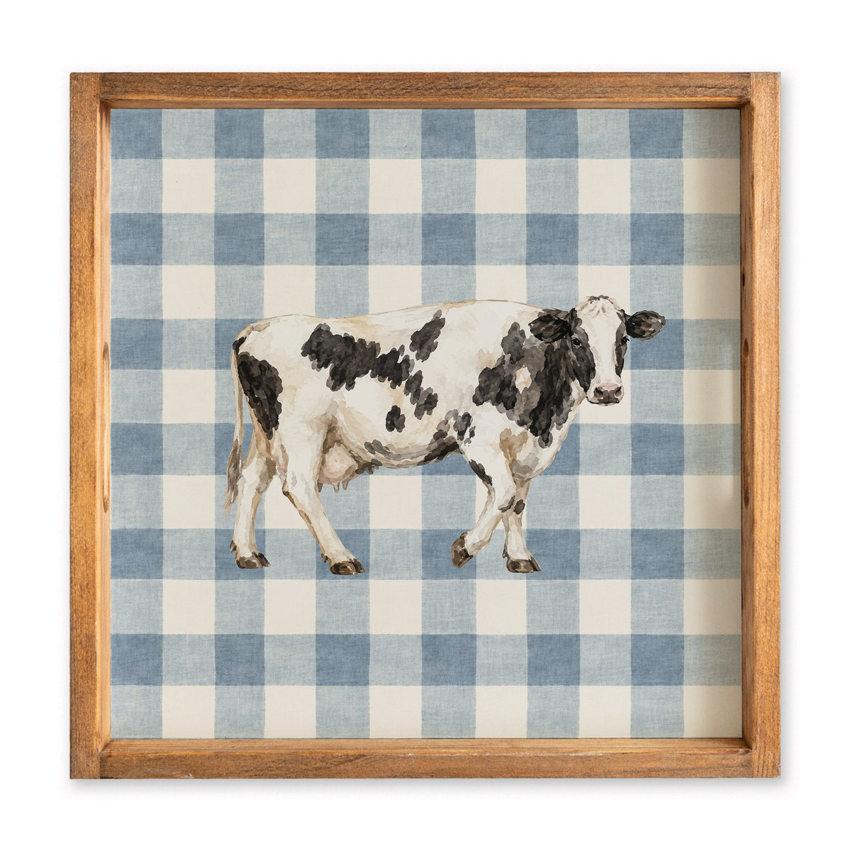 Cow Gingham Serving Tray