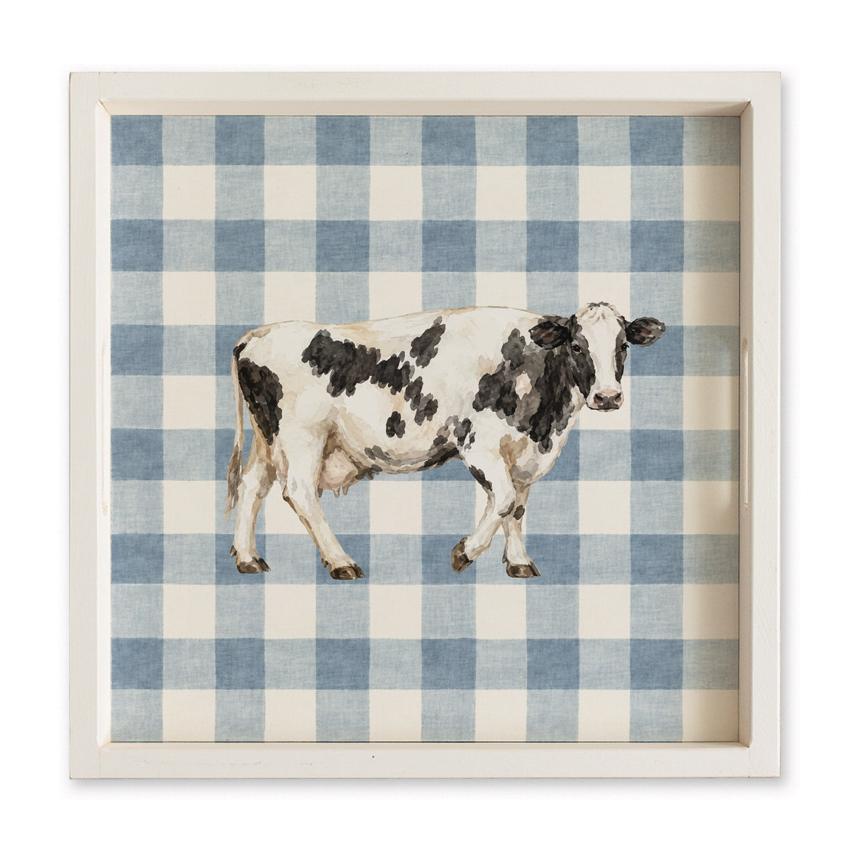 Cow Gingham Serving Tray
