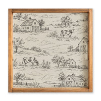 Farm Sketch Serving Tray