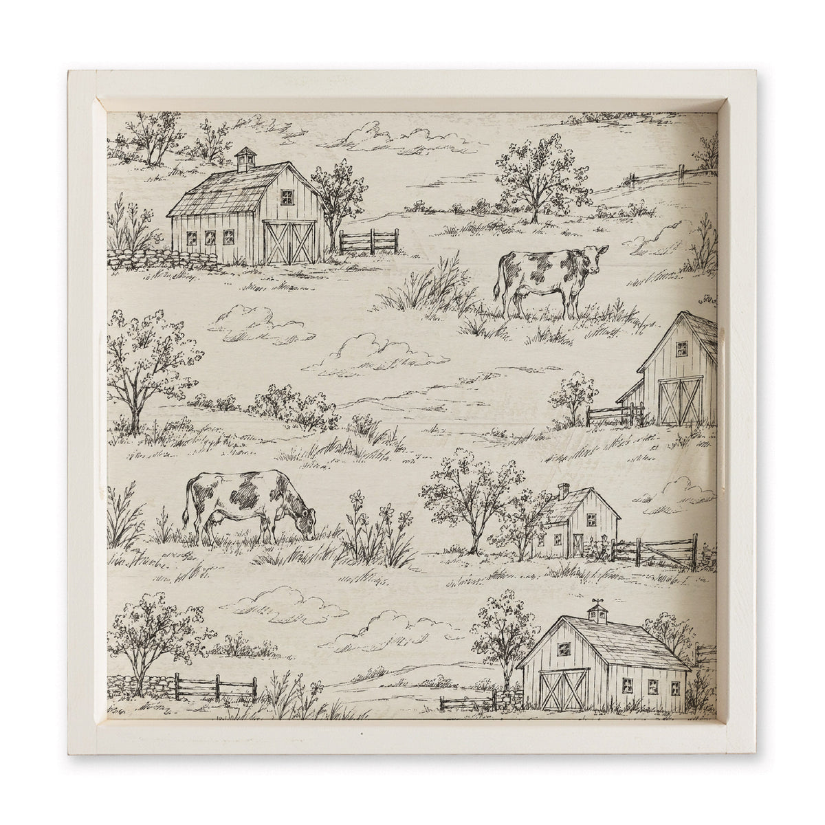 Farm Sketch Serving Tray