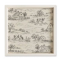 Farm Sketch Serving Tray