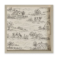 Farm Sketch Serving Tray