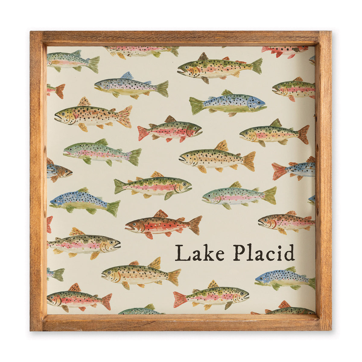 Trout Pattern Personalized Serving Tray