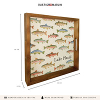 Trout Pattern Personalized Serving Tray