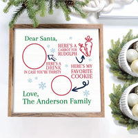 Personalized Dear Santa Wooden Serving Tray