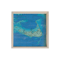 Nantucket Chart Map Serving Tray