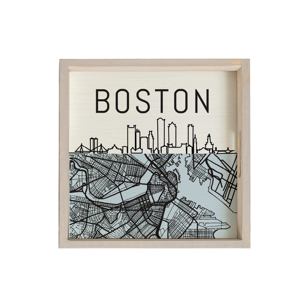 Boston City Map Serving Tray