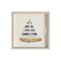 Watercolor Sailboat Serving Tray