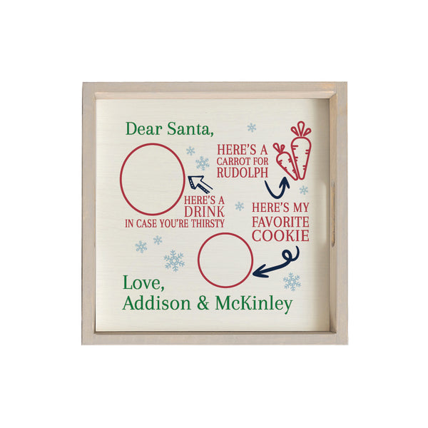 Dear Santa Multicolor Personalized Serving Tray