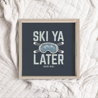 Personalized Ski Ya Later Wooden Serving Tray