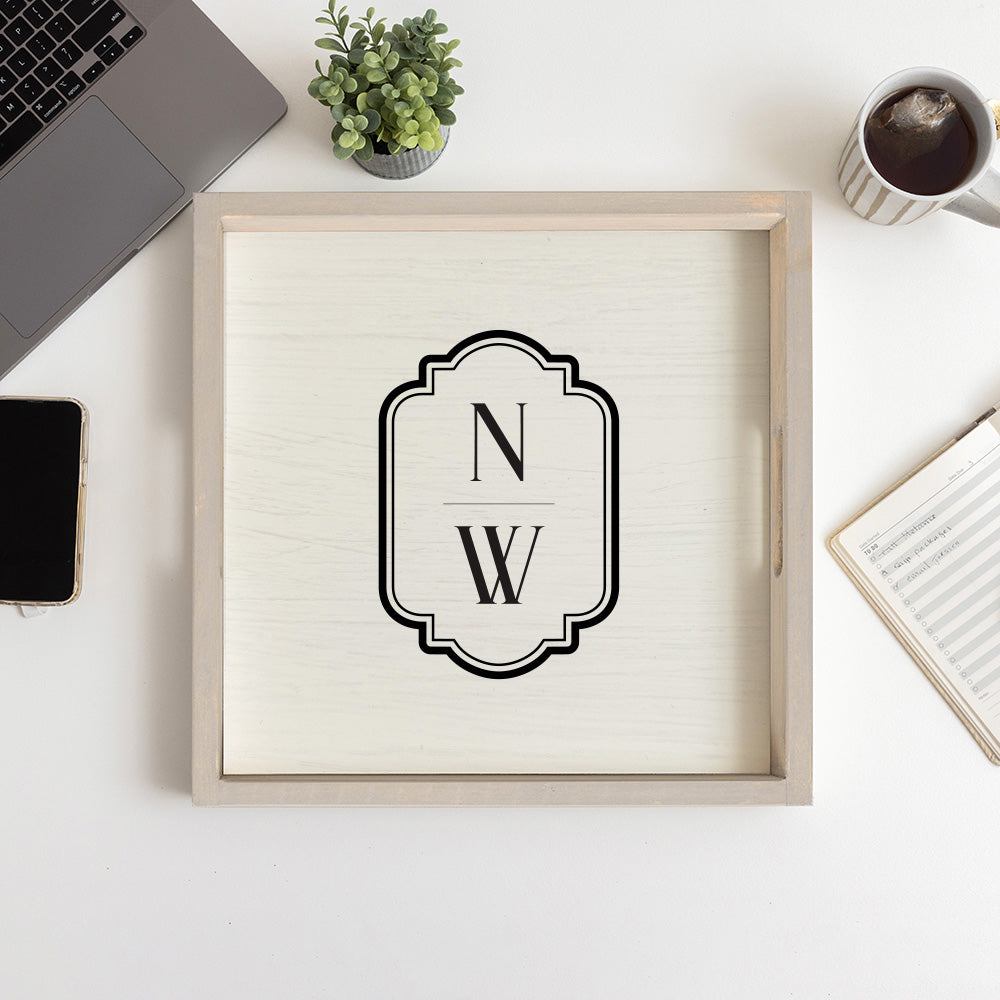 Initials Vertical Personalized Serving Tray