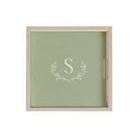 Monogram Laurel Personalized Serving Tray
