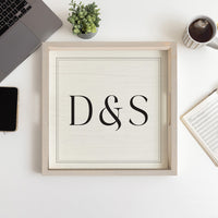 Initials Square Personalized Serving Tray