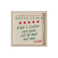Santa Claus Milk & Cookies Serving Tray