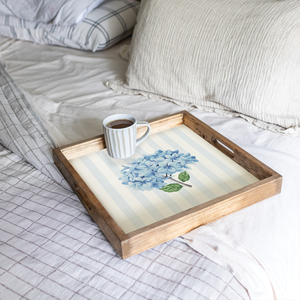 Endless Summer Hydrangea Rustic Marlin Serving Tray