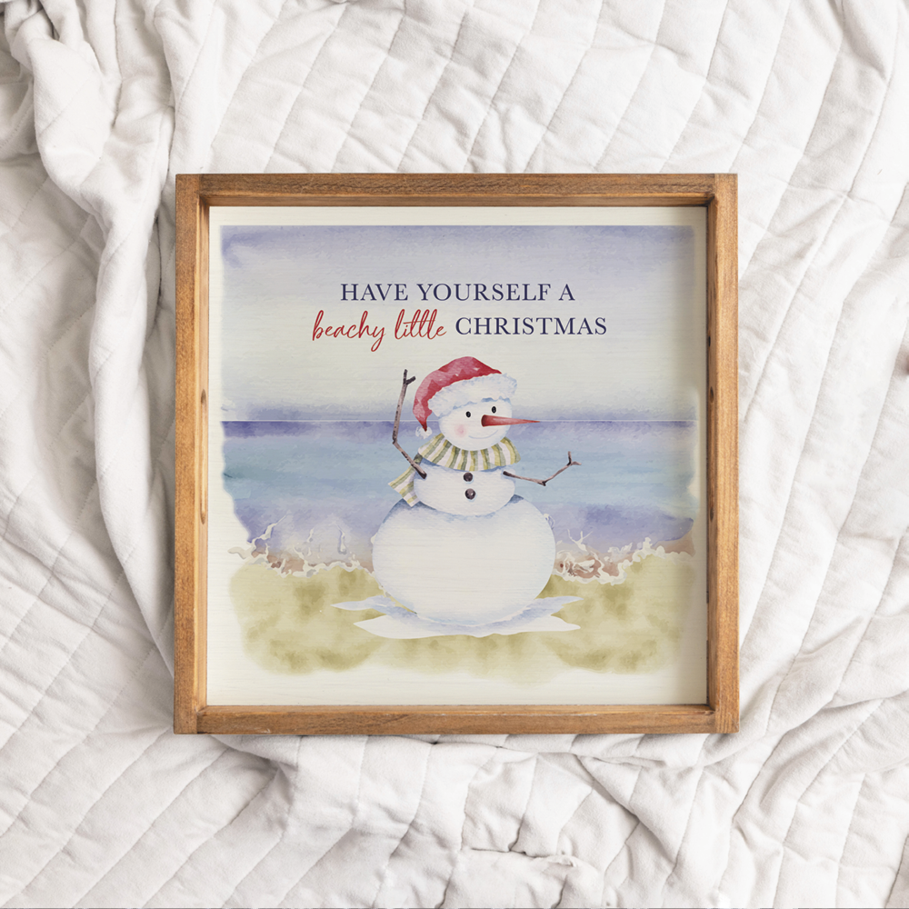 Have a Beachy Little Christmas Wooden Serving Tray