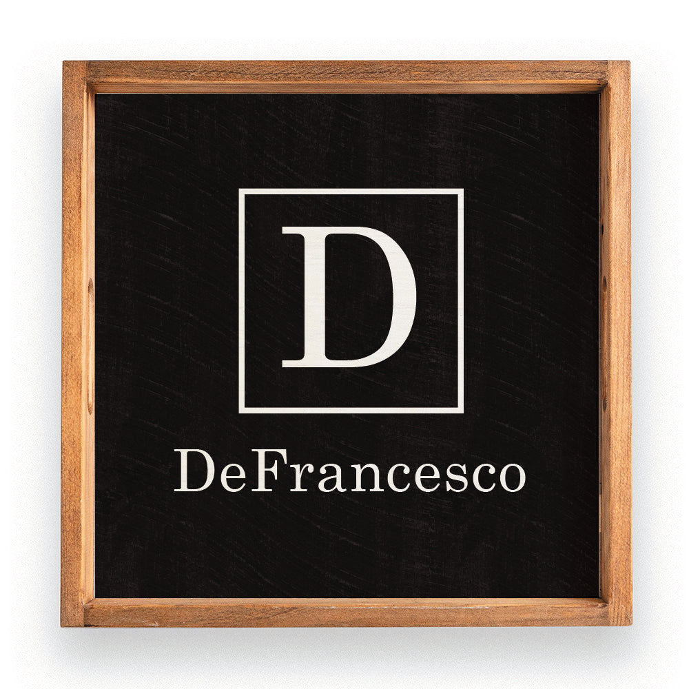 Initial Family Name Personalized Serving Tray