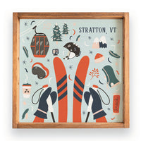 Chairlift Charm Personalized Serving Tray