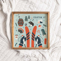 Chairlift Charm Personalized Serving Tray