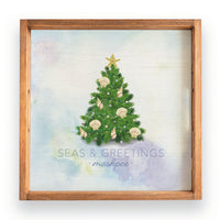 Coastal Christmas Tree Personalized Serving Tray