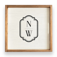 Initials Vertical Personalized Serving Tray