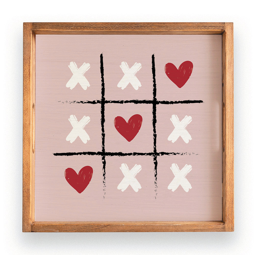 Heart Tic Tac Toe Serving Tray