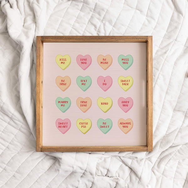 Conversation Hearts Serving Tray