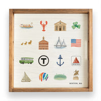 Boston Famous Wooden Serving Tray