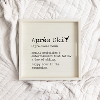 Apres Ski Definition Wooden Serving Tray