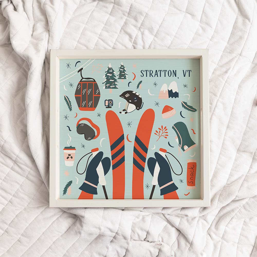 Chairlift Charm Personalized Serving Tray