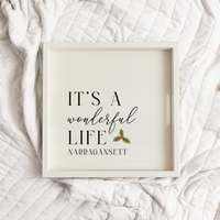 Personalized It's a Wonderful Life Wooden Serving Tray