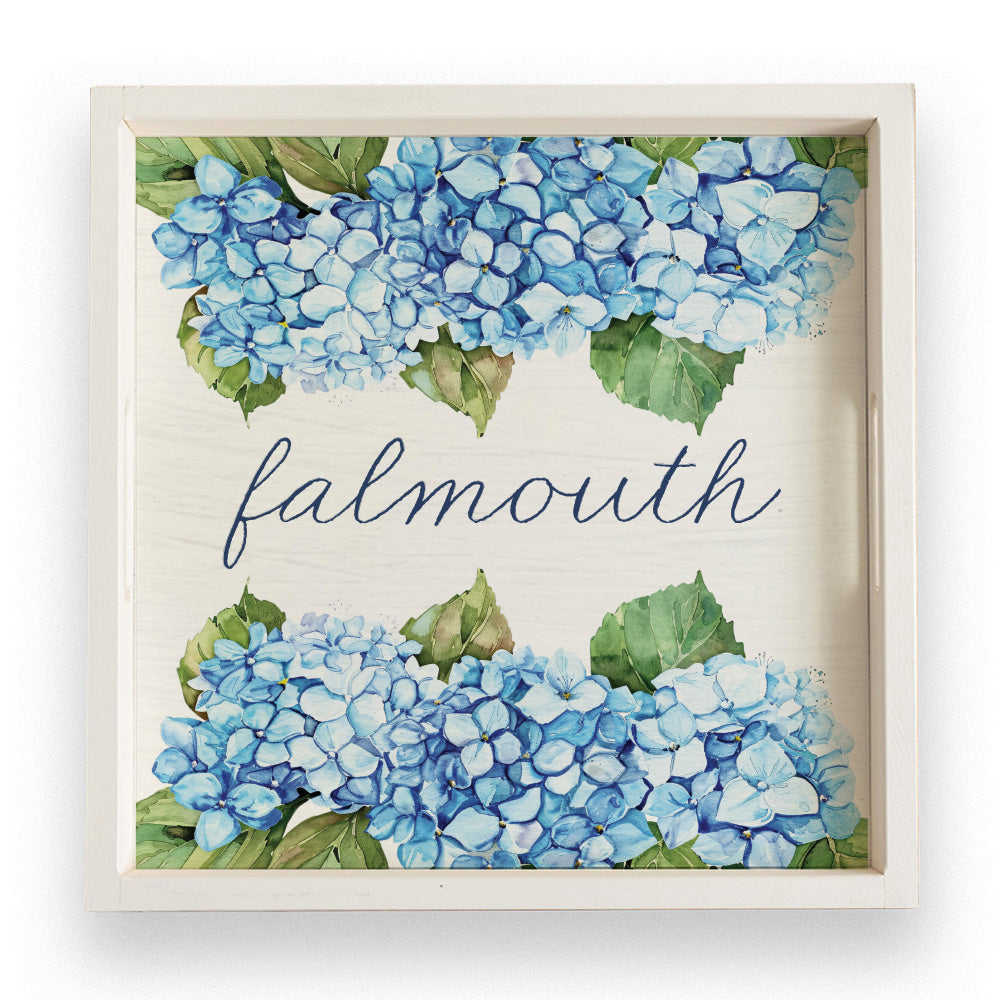 Hydrangea Bloom Personalized Serving Tray