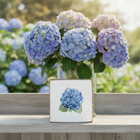 Watercolor Hydrangea Block Sign