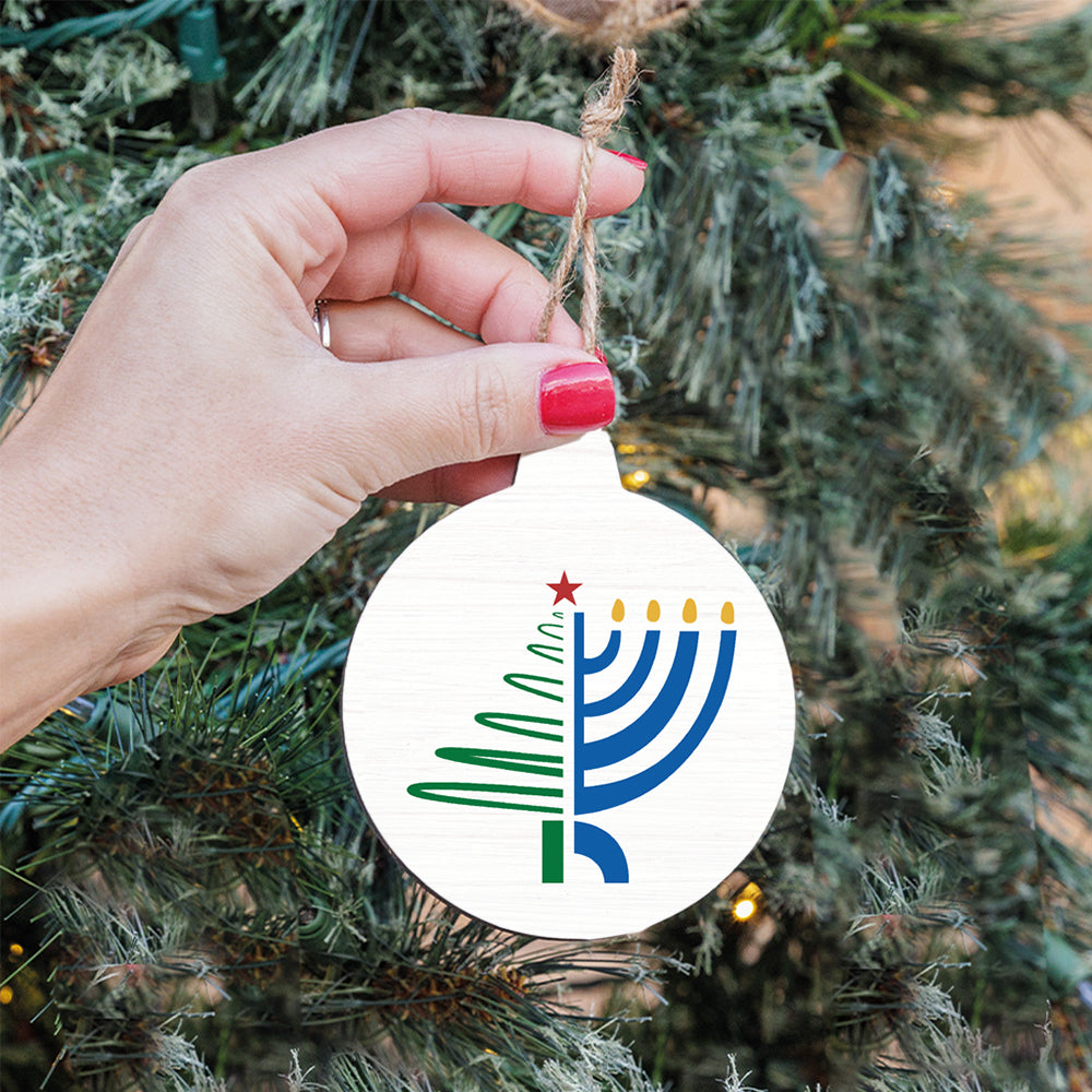 Christmas Hanukkah Bulb Ornament