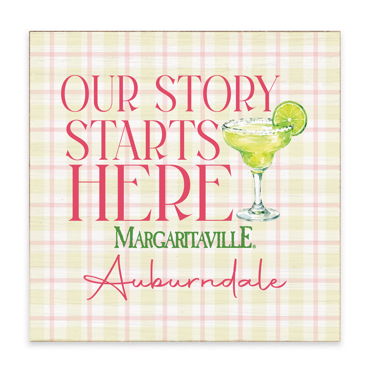 *Our Story Starts Here Personalized Block Sign