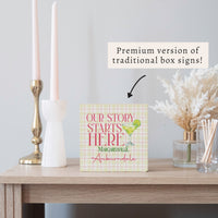*Our Story Starts Here Personalized Block Sign
