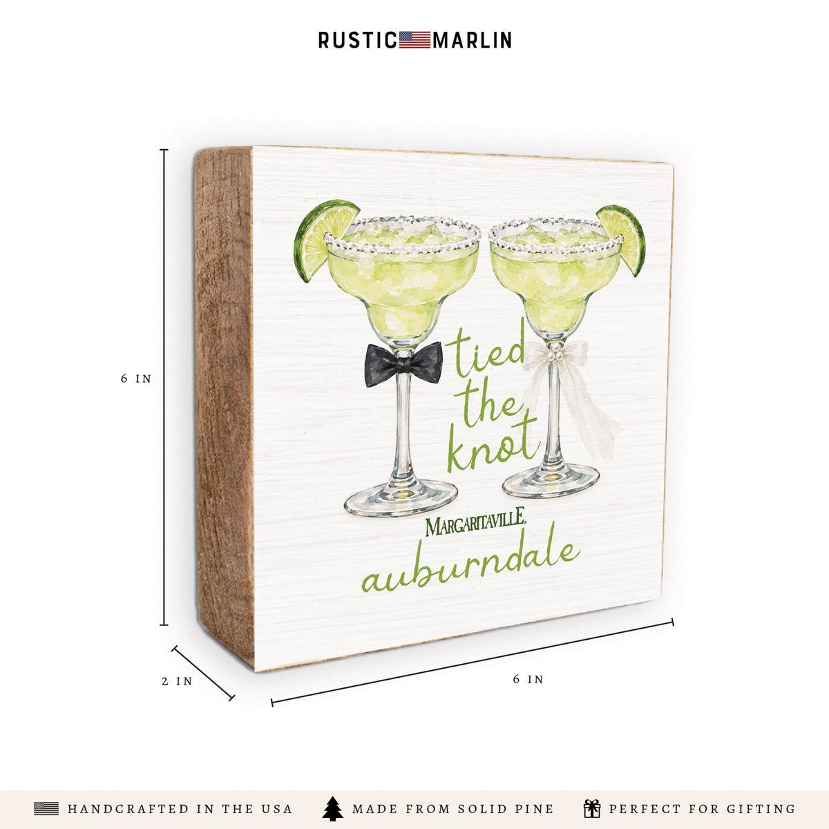 *Tied The Knot Personalized Block Sign