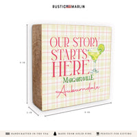 *Our Story Starts Here Personalized Block Sign