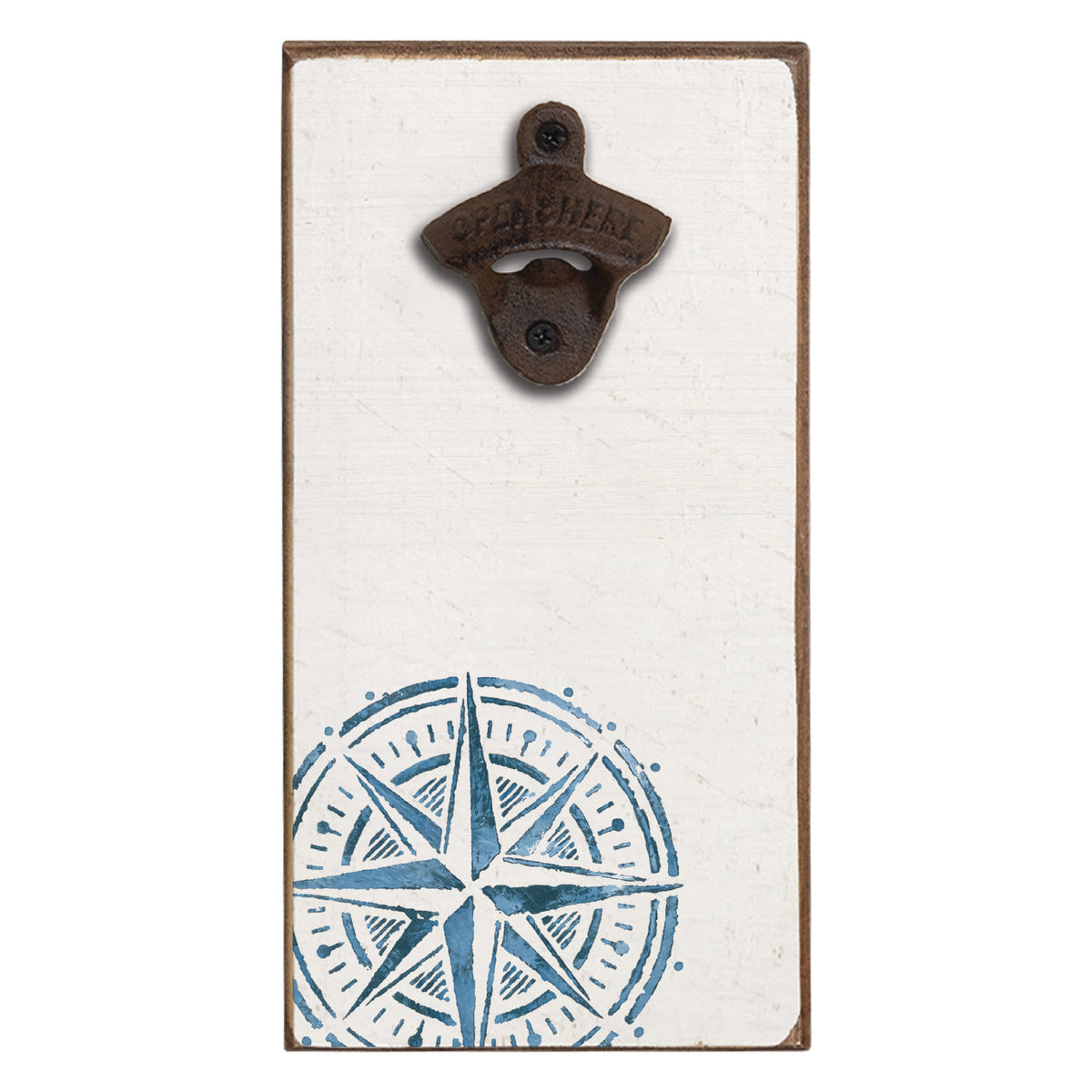 Blue Compass Bottle Opener