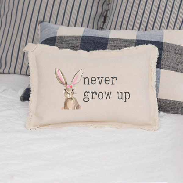 Never Grow Up Lumbar Pillow