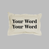 Your Word Two Lines Times Lumbar Pillow