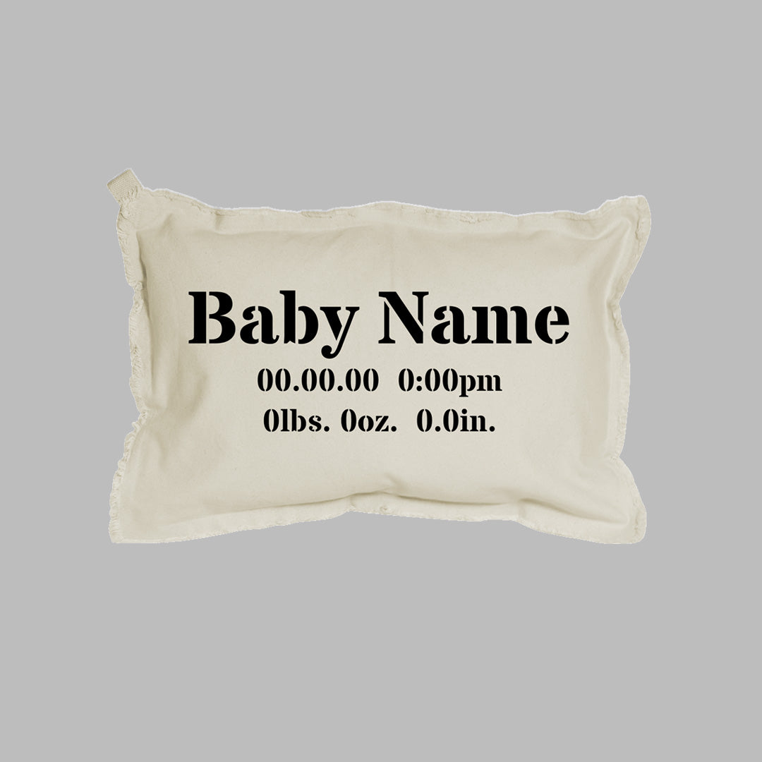 Birth Announcement Lumbar Pillow