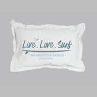 Live. Love. Surf. Lumbar Pillow