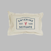 Personalized Lobster Entering Your Town Lumbar Pillow