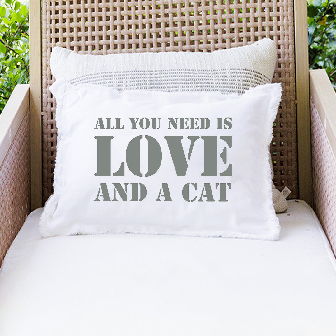 Love and Cat Lumbar Pillow