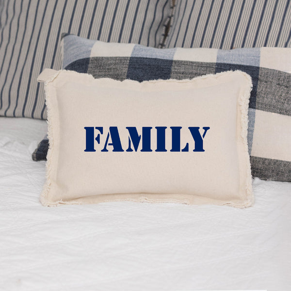 Your Word Stencil Lumbar Pillow