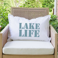 Your Word Two Lines Stencil Lumbar Pillow