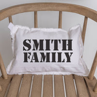 Your Word Two Lines Stencil Lumbar Pillow