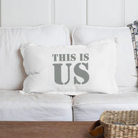 Your Word Two Lines Stencil Lumbar Pillow