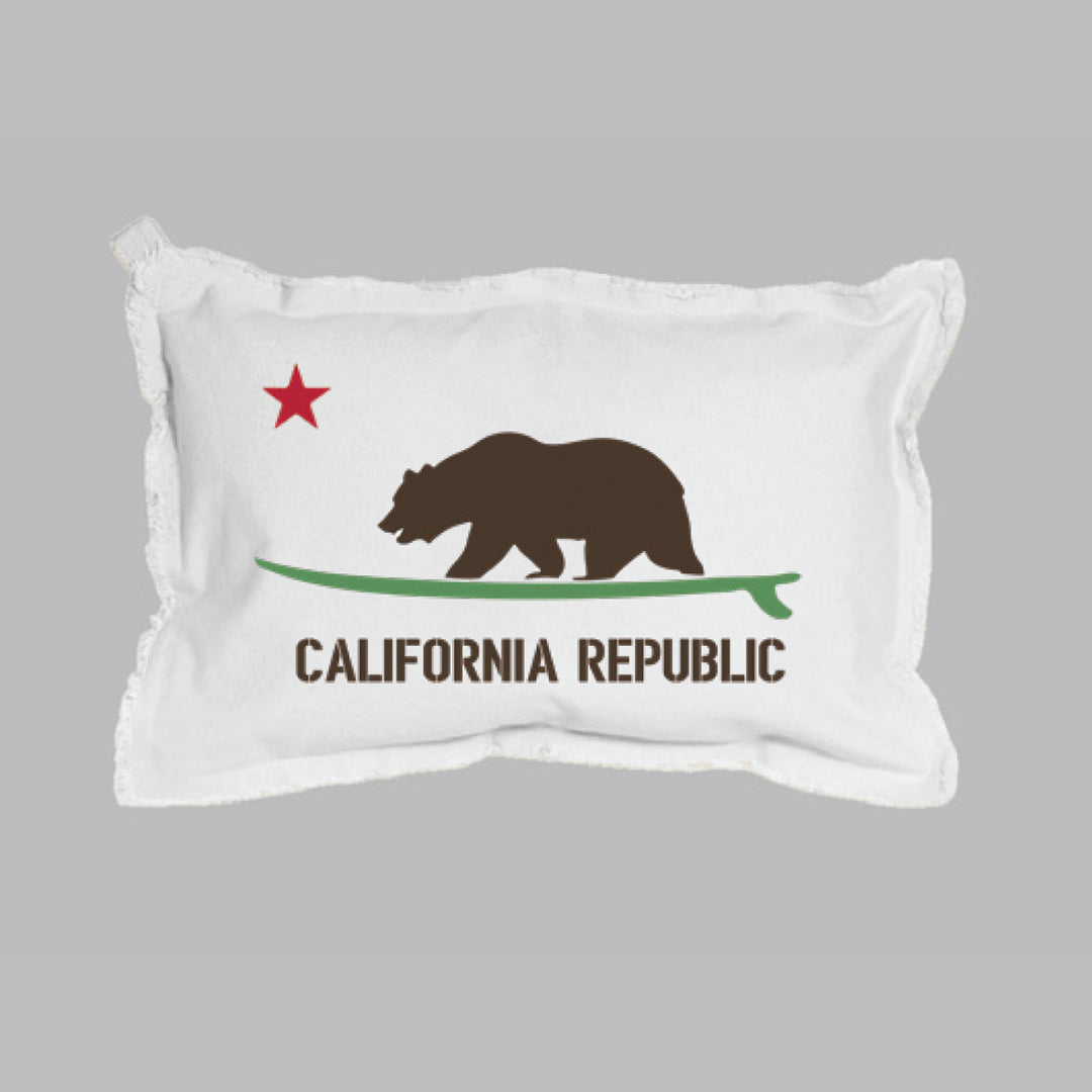 Cali Surf Bear Lumbar Pillow